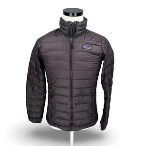 Patagonia Goose Down Puffer Jacket Women’s XS Black Pockets Insulated FLAWS READ